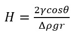 Equation of CO2 column height