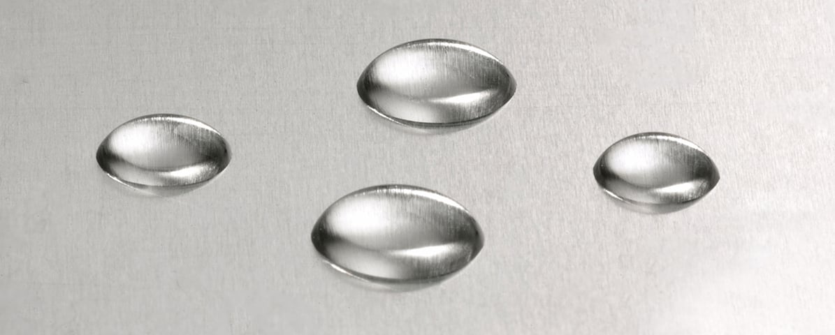Quality control with contact angle