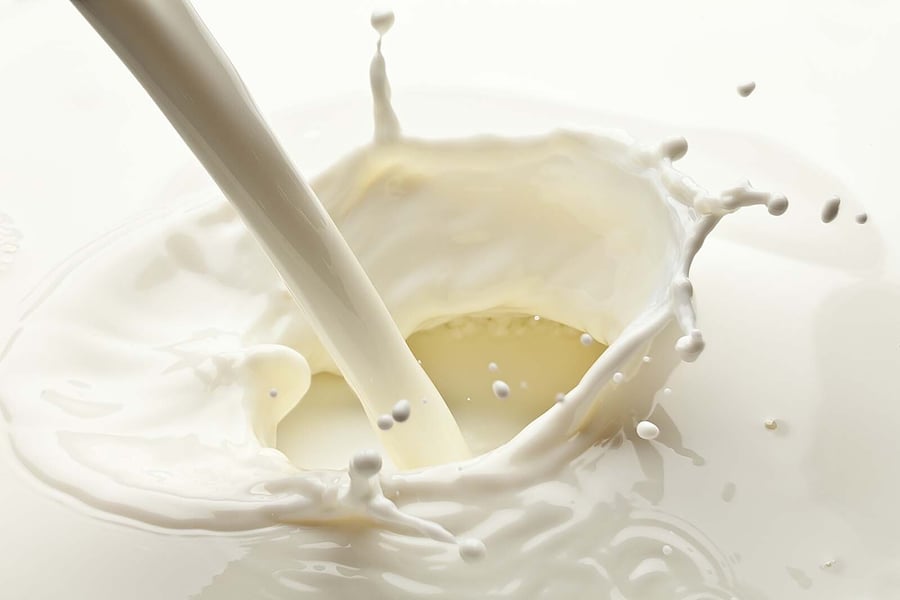 Food production preventing milk fouling
