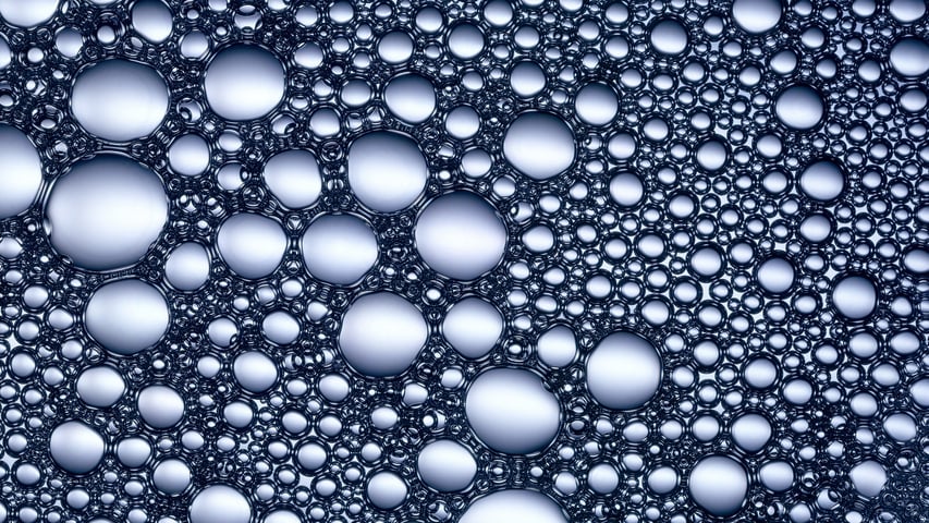 3. Location of the emulsifier at the oil/water interface in an O/W